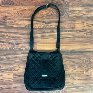 Vera Bradley Black Quilted Shoulder / Satchel Bag